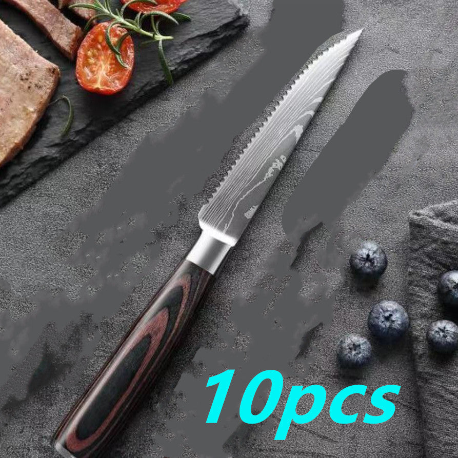 Color Wooden Handle Steak Knife