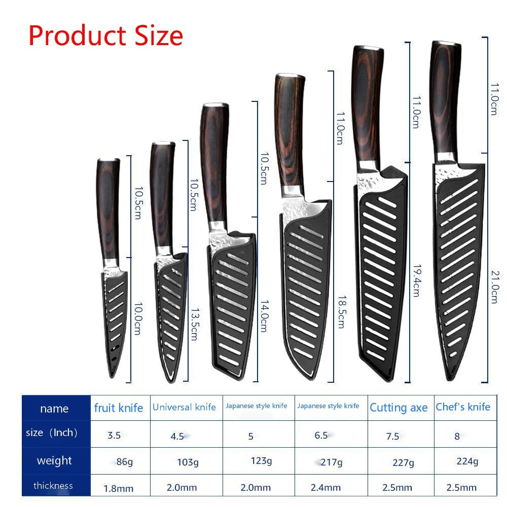 Stainless steel kitchen knives