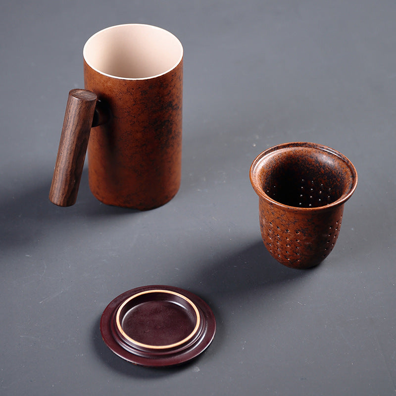 Japanese Mugs With Wooden Handles
