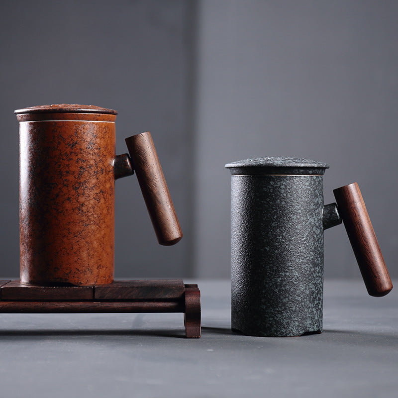 Japanese Mugs With Wooden Handles