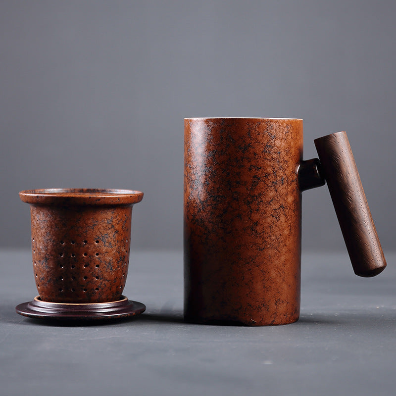 Japanese Mugs With Wooden Handles