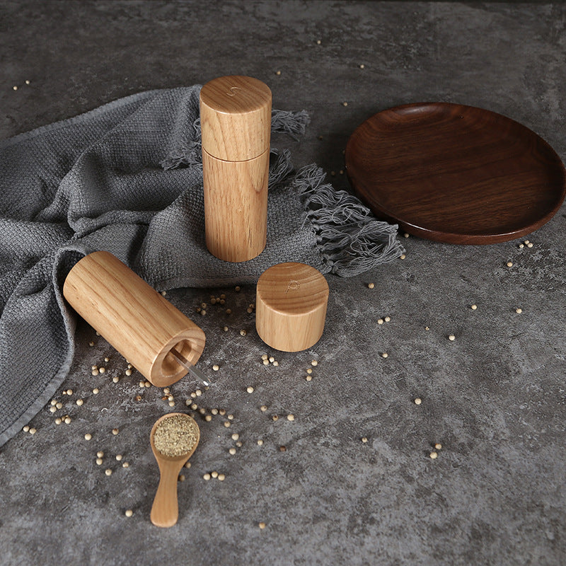 Oak Grinder Seasoning Bottle Kitchen Tools