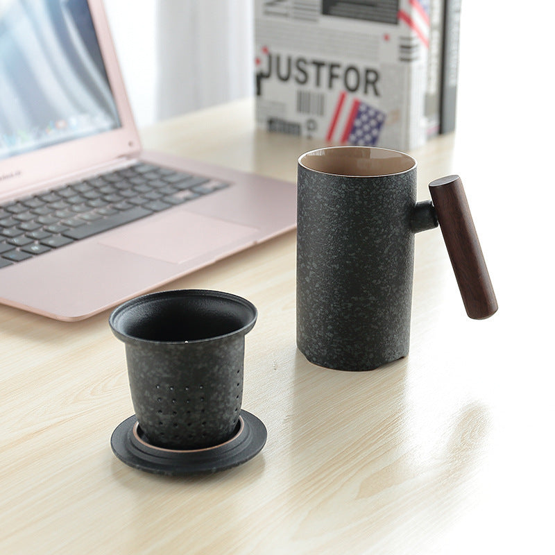 Japanese Mugs With Wooden Handles