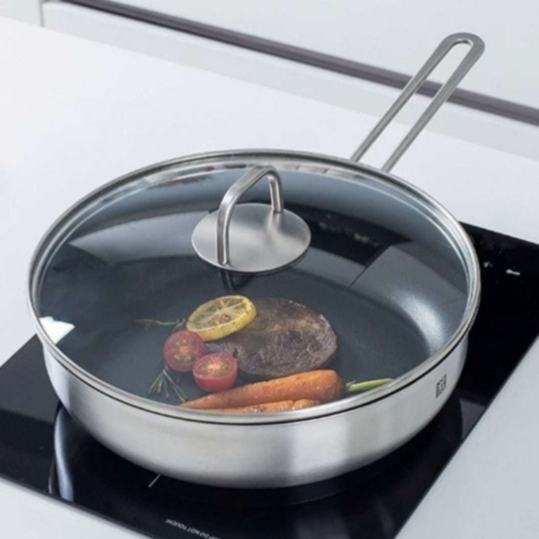 Stainless Steel Glass Pot Lid Kitchen