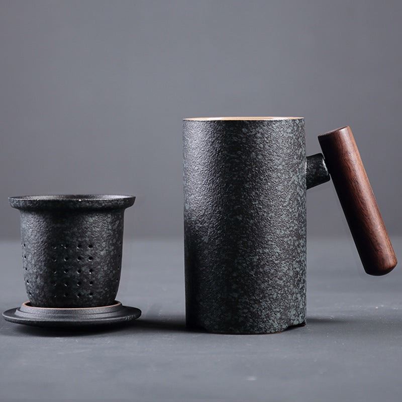 Japanese Mugs With Wooden Handles